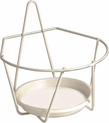 Image de Jardifer 330-054 Support mural pour pots de fleurs, Ø 16 cm, blanc