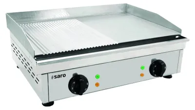 Productafbeelding van Saro FRY TOP GM, roestvrij staal, vrijstaand, roestvrij staal, 2 zones, draaiknoppen, 300 °C