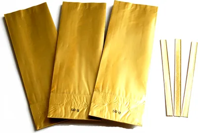 Produktbild von Teetüten goldfarben, für 50 g, 50 Stück