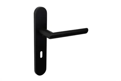 Produktbild von Lavuzo Türgriffe Ragusa Schwarz mit abgerundetem Schild SL72 - Pro Set