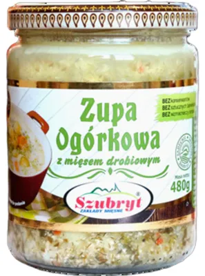 Zdjęcie produktu dla Zupa ogórkowa 480g Szubryt