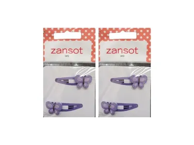 Produktbild von Zansot Haarklammer für Kinder, lila, 2 Stück