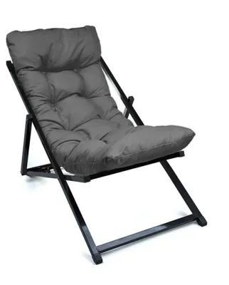 Immagine prodotto di Hanah Home, Lettino prendisole - Grigio scuro, lettino prendisole, 100 % METALLO, grigio scuro, 128 x 44 x 90 cm