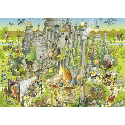 Zdjęcie produktu dla Puzzle Heye. 1000 elementów. Funky ZOO część V-Dinozaury
