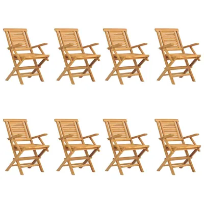 Produktbild von Gartenstühle 8 Stk. Klappbar 56x63x90 cm Massivholz Teak