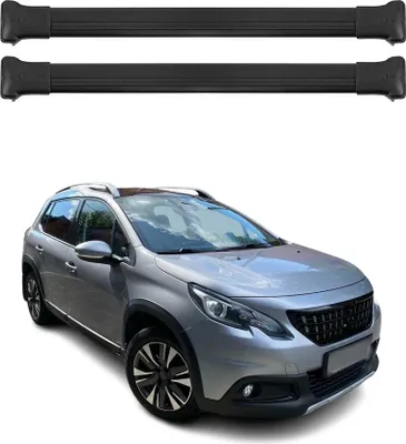 Image de OMAC Barres de toit en aluminium pour Peugeot 2008 I 2013-2019 Noir 2Pcs