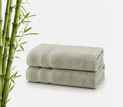 Produktbild von Bambus Handtücher 4er Set, 450 g/m², 50 % Viskose aus Bambus, 50 % Baumwolle,70 cm x 140 cm,Hellgrün
