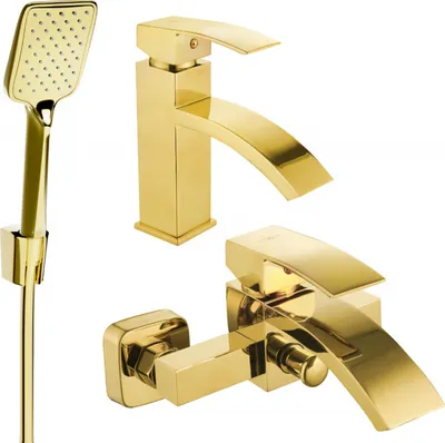 Produktbild von Mexen Libra R62 Badewannenset, Gold - 745103R62-50