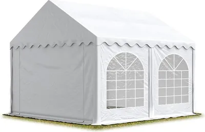 Produktbild von TOOLPORT 3x5 m Partyzelt, PVC-Plane 500 g/m², mit Bodenrahmen, weiß