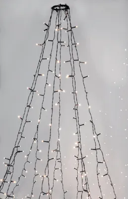 Produktbild von EGLO LED Weihnachtsbaumbeleuchtung für innen und außen, Überwurf-Lichterkette warmweiß für Weihnachtsbaum, Lichternetz mit Kabel, 2 m