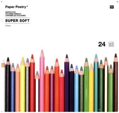 Image de Crayons de couleur SOFT dans un étui métallique, 24 pièces
