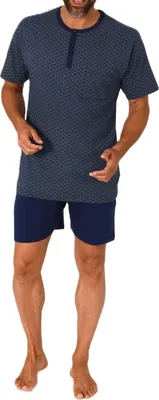 Produktbild von Normann Herren Schlafanzug kurzarm Shorty Pyjama aus 100 % Baumwolle – auch in Übergröße ; grün , 48