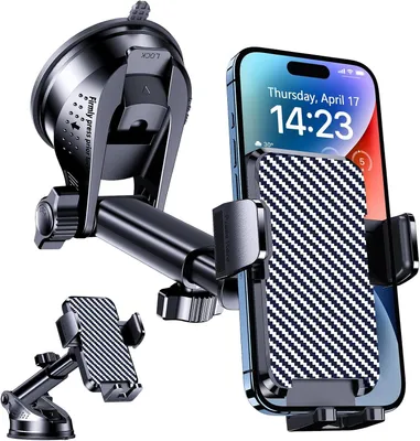 Productafbeelding van Autohouder voor het dashboard | Universele autohouder, 360° draaibaar, geschikt voor iPhones, Android-smartphones en speakers