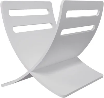 Productafbeelding van Houten Magazijnrek - Krantenhouder - Woonkamer Organiseren - Eenvoudig Design - 29.5 x 29.5 cm - Wit