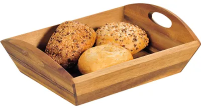 Produktbild von Brotkorb - Akazienholz - rechteckig - 23 x 32 x 9 cm - Korb