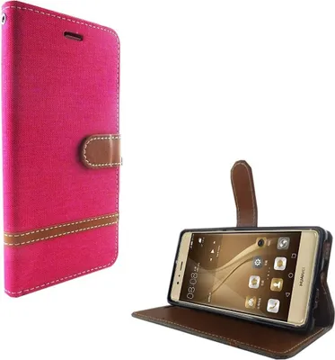 Produktbild von Tasche für Huawei P9 Jeans Cover Handy Schutz Hülle Case Pink