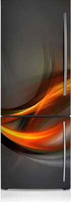 Produktbild von Kühlschrankmagne Kühlschrank Magnetfolie Dekoration 60x180 cm - Orange Abstraktion.