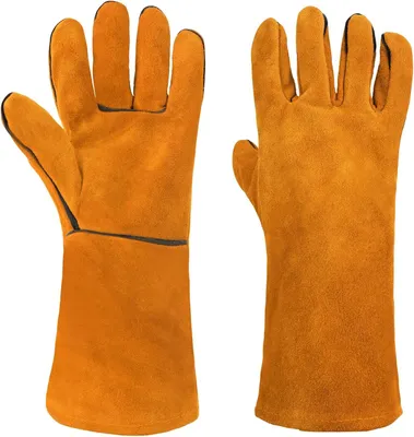 Obrázok produktu pre Ochranné rukavice na grilovanie, Horkovzdorné, Unisex, Žlté, na grilovanie, varenie, pečenie