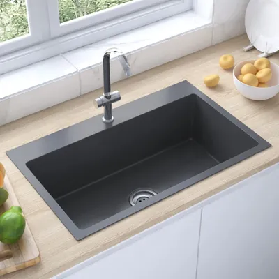 Immagine prodotto di 2025 Lavello da incasso moderno fatto a mano in acciaio inox nero - Lavelli,Design 1352573 1parcel