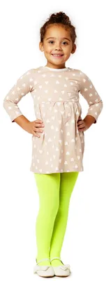 Produktbild von Merry Style Kinder Strumpfhose für Mädchen Microfaser 60 DEN WLSS001 (Neongelb, 104-110)