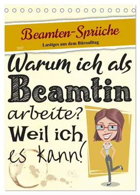 Produktbild von Beamten-Sprüche (Tischkalender 2027 DIN A5 hoch), CALVENDO Monatskalender