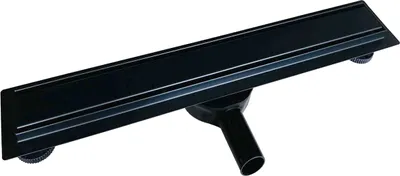 Produktbild von Edelstahl-Duschrinne FlexGTB02 - Ablaufblende mit Teflon-Beschichtung - Schwarz, Länge Duschrinne:900mm