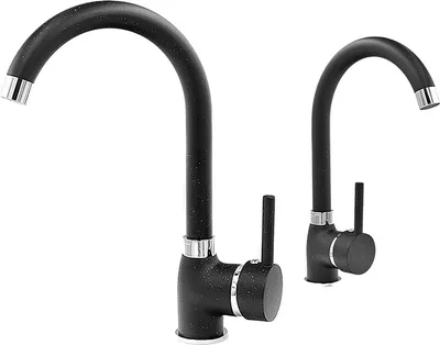 Immagine prodotto di Granitan | BETA - Miscelatore da cucina - Orientabile a 360° - Nero - Ottone - Carica in Vetroceramica