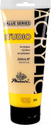 Zdjęcie produktu dla Farba Akrylowa 200ml Phoenix Cadmium Yellow - 223 Farby