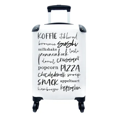 Produktbild von MuchoWow® Koffer Handgepäck Trolley Rollkoffer Kleine Reisekoffer mit 4 Rollen - Küche - Essen - Zitate - Cabin Size < 55x40x23 cm & 55x40x20 cm - Fotokoffer - Kabinenkoffer - Boardgepäck - Reise-Box - Reisekoffer - Reisegepäck - Koffer mit Bild - Trolley für Kinder