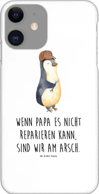 Produktbild von Mr. & Mrs. Panda Iphone 11 Handyhülle Wenn Papa es nicht reparieren kann, sind wir am Arsch - Weiß - Geschenk, Vatertag, Vater, Bruder, Pro, Dad, Handy Schutzhülle, Cover