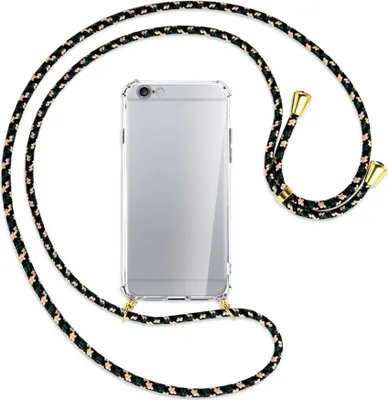 Produktbild von Handykette Backcover-Schutzhülle mit Band (Metall goldfarben) für Apple iPhone 6 / 6S - camouflage