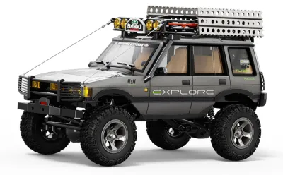 Obrázok produktu pre RC terénne vozidlo v mierke 1:18, terénne auto s plne proporcionálnym diaľkovým ovládaním 2,4 GHz, RC terénne vozidlo so svetlami LED, šedé