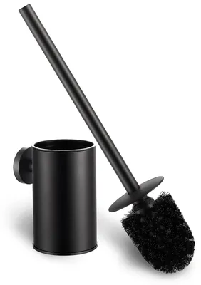 Produktbild von Toilettenbürstenhalter Toilettenbürstenhalter WC-Bürstenhalter - Wandmontage - Edelstahl 304 - Mattschwarz - 15 kg Tragkraft