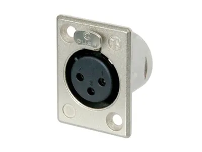 Produktbild von Neutrik NTR-NC3FP1, Schwarz, Silber, Nickel, Polyamid, Stahl, Zink Stahl, Nickel, UL 94 HB, IEC 61076-2-103, IP 40, IEC 68-2-20, -30 - 80 °C, 27 mm