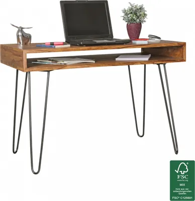 Obrázek produktu pro Psací stůl BAGLI hnědý 110 x 60 x 76 cm masiv