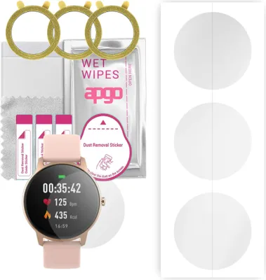 Produktbild von apgo 3 Stück Schutzfolie, klar, kompatibel mit Forever Forevive 2 Slim SB-325 Smartwatch, Hydrogel Displayschutzfolie mit Positionierhilfe, Displayfolie, robust und kratzfest