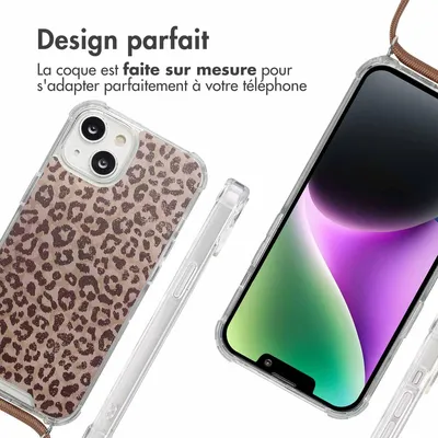 Image de étui imoshion Design avec cordon pour l'Apple iPhone 14 - Leopard Mood