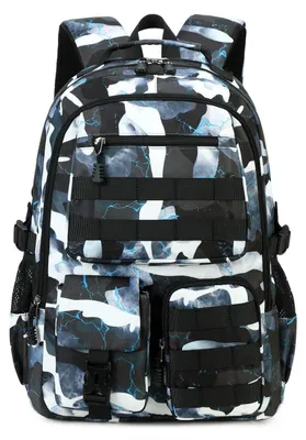 Produktbild von Jungen Schulrucksack Teenager Tarnung 18 Zoll Schwarz 46x32x20cm