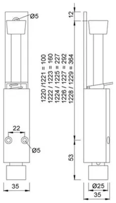 Produktbild von Türverriegelung 60 mm, Aluminium silber, 1 Stück, für Zuhause