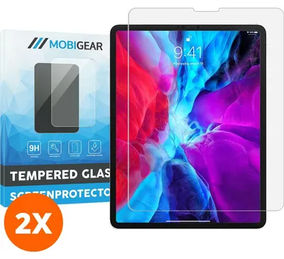 Produktbild von Mobigear iPad Pro 12,9 Zoll (2018) Schutzglas – Gehärtetes Glas, Displayschutz – Kompatibel mit Hüllen (2er-Pack)