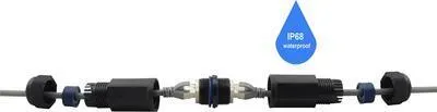 Produktbild von Renkforce RJ45 Netzwerk Adapter CAT 6 [1x RJ45-Buchse - 1x RJ45-Buchse] Schwarz