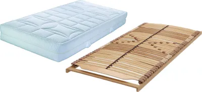 Produktbild von Malie Panda Superflex NV Lattenrost in 90 x 200 cm plus Malie Big Star XXL H4 5-Zonen Tonnentaschenfederkern-Matratze in 90 x 200 cm im Härtegrad 4 / H4