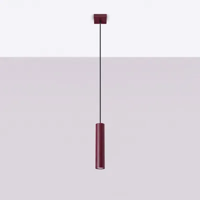 Immagine prodotto di Lampada a sospensione LAGOS 1 bordeaux 1xGU10  10W acciaio 100x8x8cm Sollux Lighting
