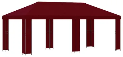 Obrázok produktu pre Záhradný altánok 6 x 3 m Vínovo červená Polyester a oceľ 190