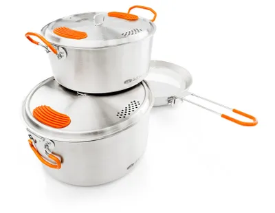 Produktbild von GSI Outdoors 68183, Set, Edelstahl, Silber, Orange, Silikon, Edelstahl
