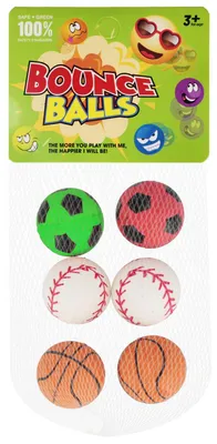 Produktbild von Gummiball, 3 cm, 6 Stück, Sport MEGA CREATIVE 569748