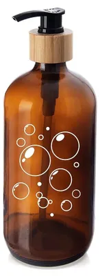 Obrázek produktu pro Dávkovač mýdla ze skla - 500 ml - hnědý