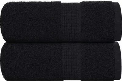 Produktbild von "2026 MODERNE"Gästetücher FROGN 2er set - modernes Design - Schwarz 30x50cm 360 g/m² NEU606286 - Handtücher