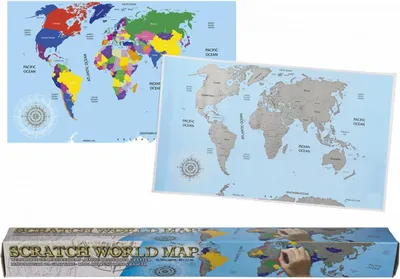 Obrázok produktu pre Mapa sveta na zoškrabanie, približne 88 x 52 cm