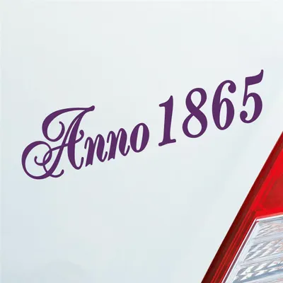Produktbild von Auto Aufkleber Deko Home ANNO 1865 Vintage 20x5 cm Lila Sticker Heckscheibenaufkleber
